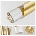 Pendente Led Luxuoso Tubular Golden Luminaria De Teto 3cor bivolt