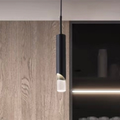 Pendente LED Tubular Dourado 5W 3 Cores de Luz | Villare Beleza