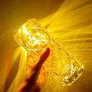 Luminária de Mesa de Cristal LED 16 Cores com Controle — Villare Beleza