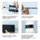 Arandela LED Meia Lua para Parede branco quente bivolt com Proteção IP65 para uso interno e externo