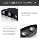 Arandela LED Meia Lua para Parede branco quente bivolt com Proteção IP65 para uso interno e externo
