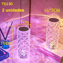 Luminária de Mesa de Cristal LED 16 Cores com Controle — Villare Beleza