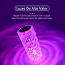 Luminária de Mesa de Cristal LED 16 Cores com Controle — Villare Beleza