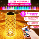 Luminária de Mesa de Cristal LED 16 Cores com Controle — Villare Beleza