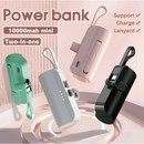 Carregador Portátil Mini Power Bank 10000mAh Com 02 Saídas Tipo-C / Lightning