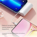Carregador Portátil Mini Power Bank 10000mAh Com 02 Saídas Tipo-C / Lightning