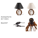 2 Abajur Luminária Com Cúpula de Mesa Quarto Escritório Sala Cabeceira