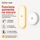 Sensor De Luz LED Luz Noturna Sem Fio Carregamento USB Comutação De Luz Quente E Fria
