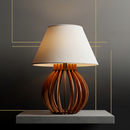 2 Abajur Luminária Com Cúpula de Mesa Quarto Escritório Sala Cabeceira