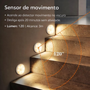 Sensor De Luz LED Luz Noturna Sem Fio Carregamento USB Comutação De Luz Quente E Fria