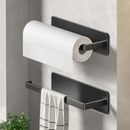 Suporte Porta Papel Toalha de Parede Preto | Villare Beleza
