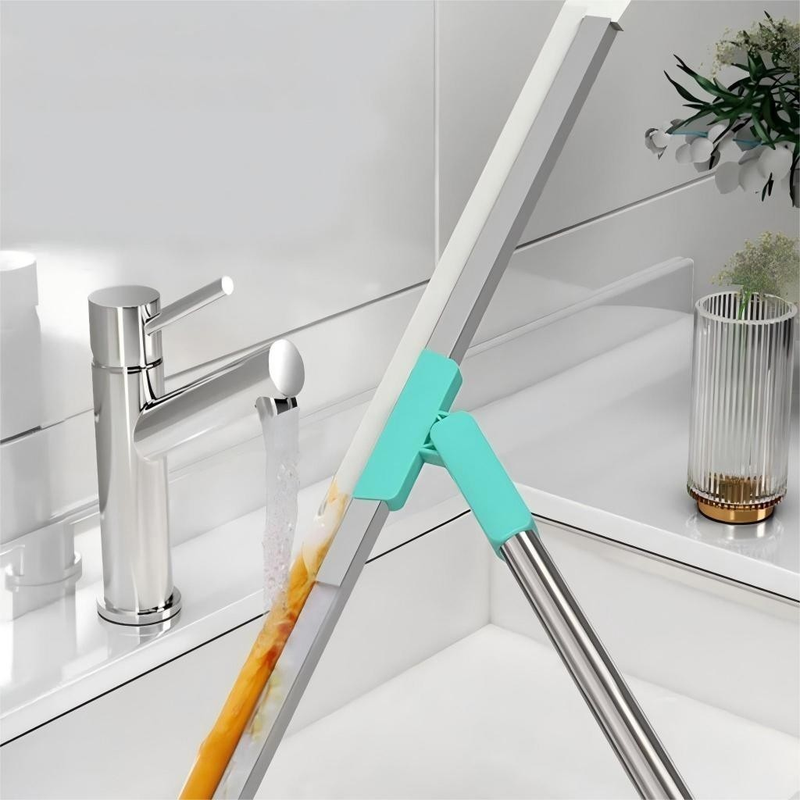 Rodo de Silicone Para Limpeza de Piso Vidros Com Gancho Secos e Molhados Uso Duplo Vassoura Mágica