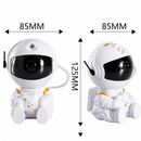 Mini Projetor Astronauta Galáxia Luz Noturna Estrela LED Decoração Quarto Infantil USB Rotação 360°