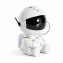 Mini Projetor Astronauta Galáxia Luz Noturna Estrela LED Decoração Quarto Infantil USB Rotação 360°
