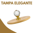 Pote Herméticos de Vidro Canelado Âmbar Tampa Bambu Luxo P/ Mantimentos C/ Vedação