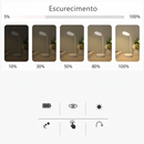 Luminária De Mesa LED Recarregável Com Luz Proteção Olho Usb Abajur Para Quarto Dormitório